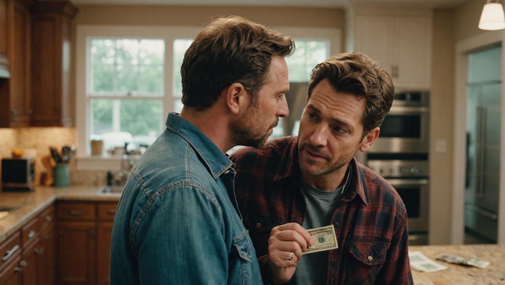 sharing financial details casually